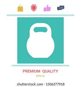 Kettlebell symbol icon. Graphic elements for your design