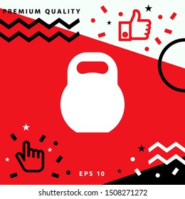 Kettlebell symbol icon. Graphic elements for your design