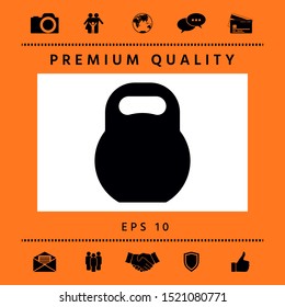 Kettlebell symbol icon. Graphic elements for your design