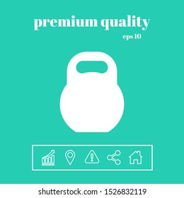 Kettlebell symbol icon. Graphic elements for your design