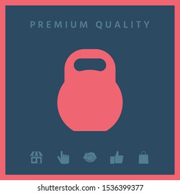 Kettlebell symbol icon. Graphic elements for your design