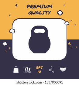 Kettlebell symbol icon. Graphic elements for your design