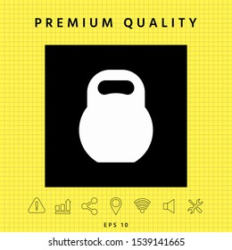 Kettlebell symbol icon. Graphic elements for your design