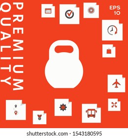 Kettlebell symbol icon. Graphic elements for your design