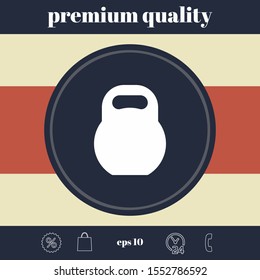 Kettlebell symbol icon. Graphic elements for your design