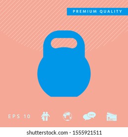 Kettlebell symbol icon. Graphic elements for your design