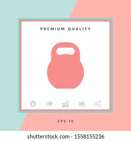 Kettlebell symbol icon. Graphic elements for your design
