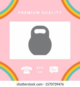 Kettlebell symbol icon. Graphic elements for your design