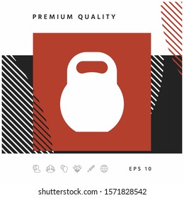 Kettlebell symbol icon. Graphic elements for your design