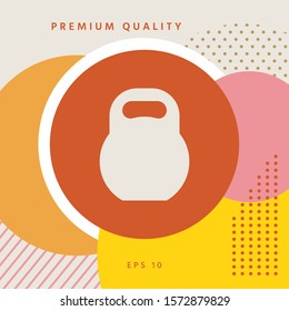 Kettlebell symbol icon. Graphic elements for your design