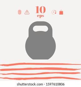 Kettlebell symbol icon. Graphic elements for your design