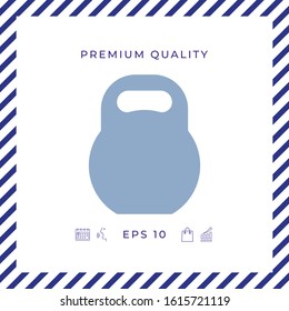 Kettlebell symbol icon. Graphic elements for your design