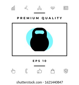 Kettlebell symbol icon. Graphic elements for your design