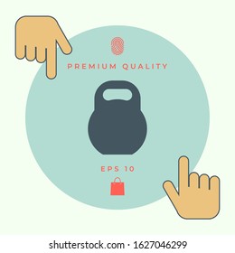 Kettlebell symbol icon. Graphic elements for your design