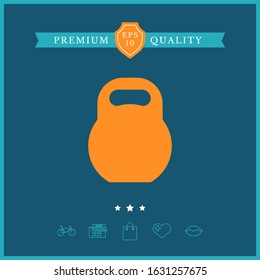 Kettlebell symbol icon. Graphic elements for your design