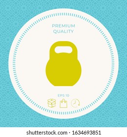 Kettlebell symbol icon. Graphic elements for your design