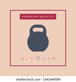 Kettlebell symbol icon. Graphic elements for your design