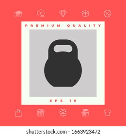 Icono del símbolo Kettlebell. Elementos gráficos para el diseño