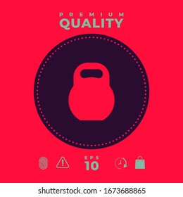 Kettlebell symbol icon. Graphic elements for your design
