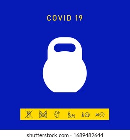 Kettlebell symbol icon. Graphic elements for your design