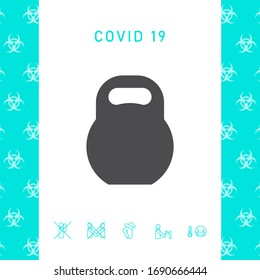 Kettlebell symbol icon. Graphic elements for your design