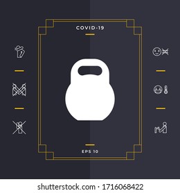 Kettlebell symbol icon. Graphic elements for your design