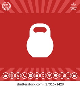 Kettlebell symbol icon. Graphic elements for your design