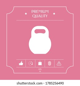 Kettlebell symbol icon. Graphic elements for your design