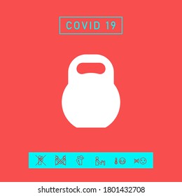 Icono del símbolo Kettlebell. Elementos gráficos para su diseño