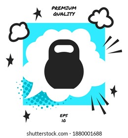 Kettlebell symbol icon. Graphic elements for your design