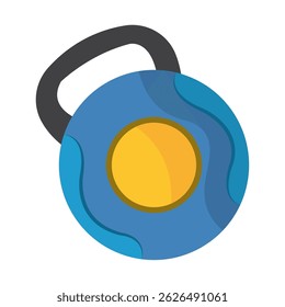 Kettlebell thirty icon. Vector illustration
