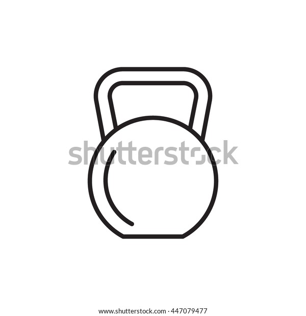 Download Kettlebell Vector Flat Outline Icon Design Stock Vector ...