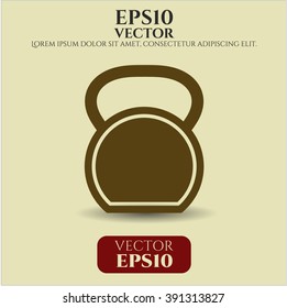 Kettlebell vector icon