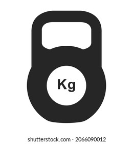 Kettlebell vector icon. Black vector icon isolated on white background kettlebell.