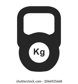 Kettlebell vector icon. Black vector icon isolated on white background kettlebell.