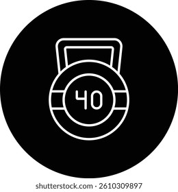 Kettlebell vector icon. Can be used for printing, mobile and web applications.