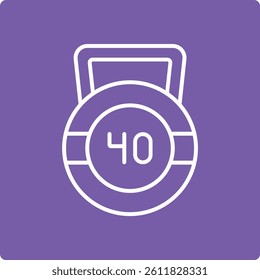 Kettlebell vector icon. Can be used for printing, mobile and web applications.