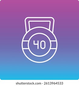Kettlebell vector icon. Can be used for printing, mobile and web applications.