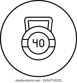 Kettlebell vector icon. Can be used for printing, mobile and web applications.