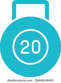 Kettlebell vector icon. Can be used for printing, mobile and web applications.