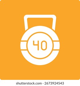 Kettlebell-Vektorsymbol. Kann für Druck-, Mobil- und Web-Anwendungen verwendet werden.