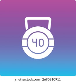 Icono de Vector Kettlebell. Se puede utilizar para aplicaciones de impresión, móviles y de Web.