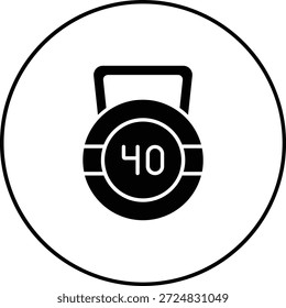 Icono de Vector Kettlebell. Se puede utilizar para aplicaciones de impresión, móviles y de Web.