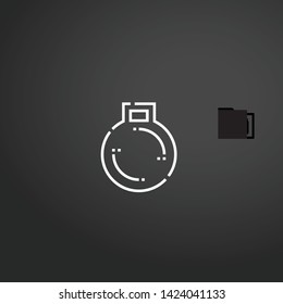 Kettlebell vector icon. Kettlebell concept stroke symbol design. Thin graphic elements vector illustration, outline pattern for your web site design, logo, UI. EPS 10.