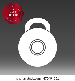 Kettlebell Vector Icon Illustration