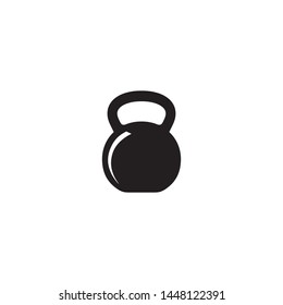 Kettlebell vector icon on white