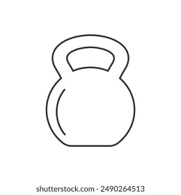 Kettlebell vector icon on white