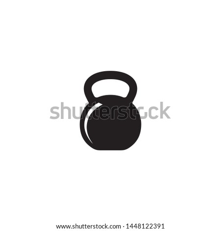 Kettlebell vector icon on white