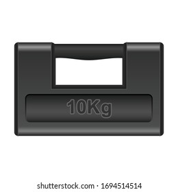 Kettlebell vector icon. Realistic vector icon isolated on white background kettlebell.