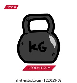 kettlebell vector icon symbol